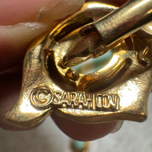 Vintage 1960s Sarah Coventry Remembrance Brooch/Enhancer Pendant & Earrings Set - Picture 6 of 7